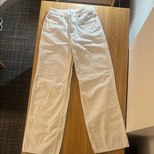 White Wide-Leg Jeans